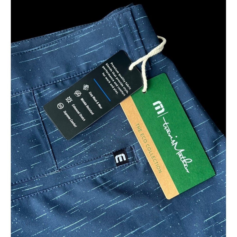 Travis Mathew Mens Navy Blue Hybrid Golf Swim Performance Stretch Shorts Size 40